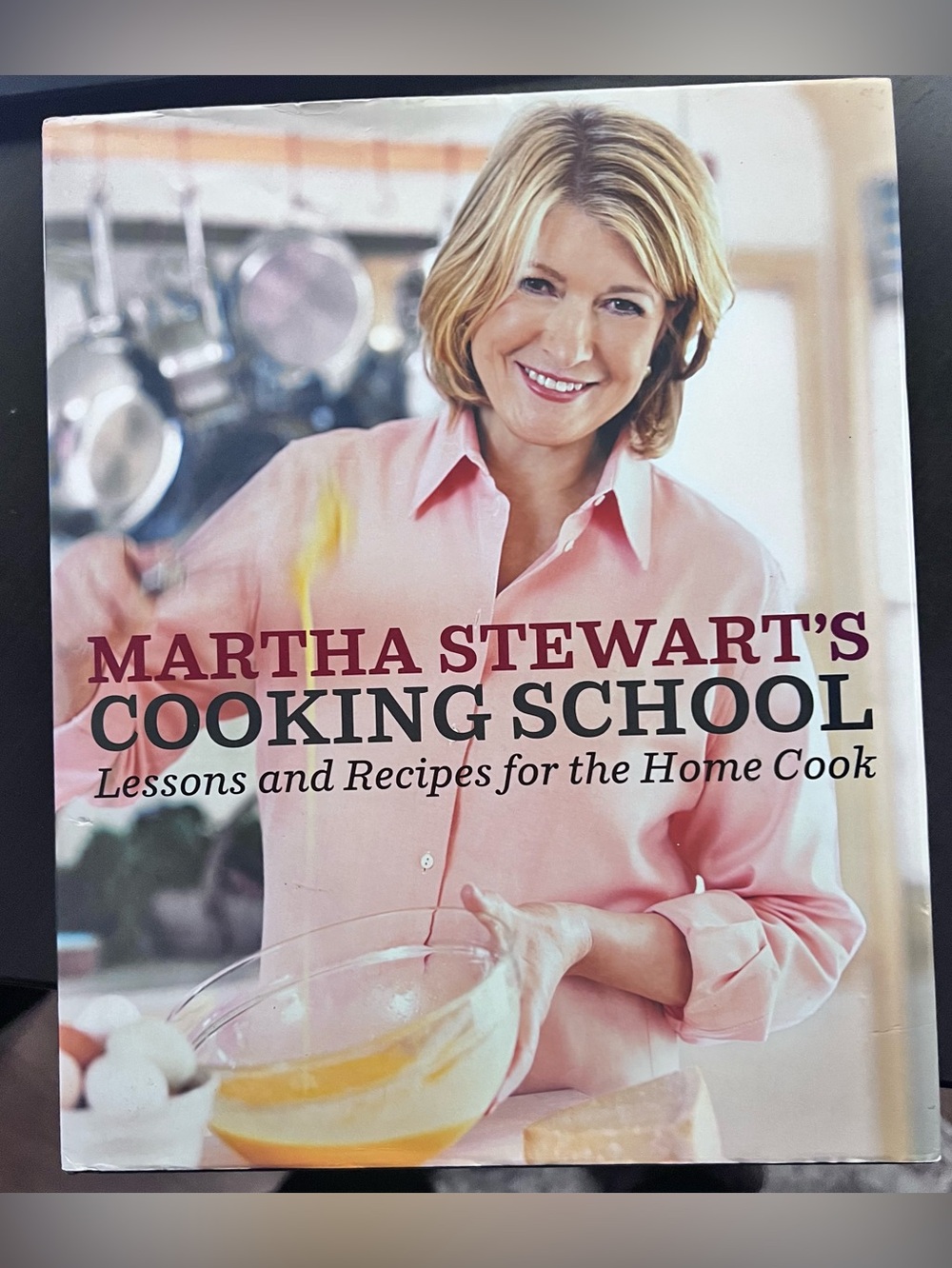 Martha Stewart Cookbook with Pink Cover and Cream Accents